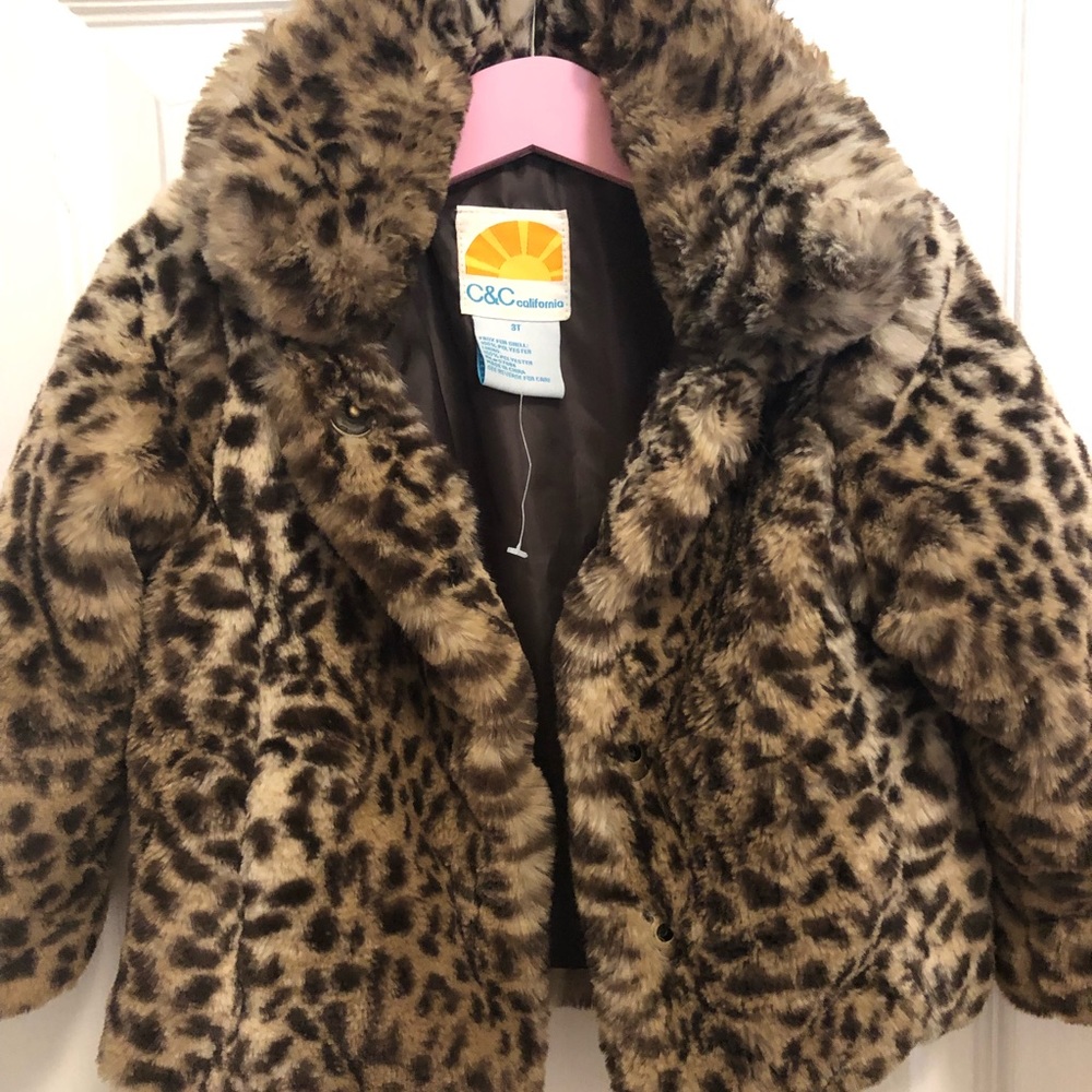 Toddlers faux fur coat